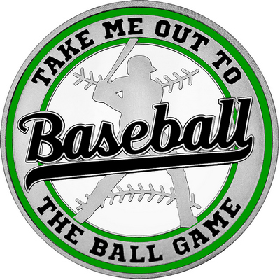 Black "Baseball" with Green Outer Circular Borders